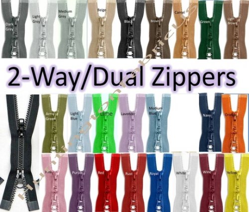 2 Way Jacket Zipper, Dual Jacket Zipper, Double Jacket Zipper YKK Two-Way  Plastic Jacket Zippers [#5 Two-way plastic zipper] - $5.59 : Buy Cheap &  Discount Fashion Fabric Online