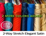 (image for) NEW 2-Way Stretch Elegant Satin | Stretchable Satin | Luxurious Satin by the yard