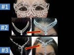 (image for) Rhinestone Mask and Hair Accessories