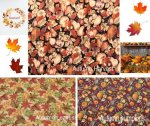 (image for) Fall Print Cotton Fabric by the yard