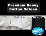 (image for) Premium Heavy Cotton Sateen Fabric by the yard