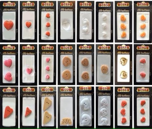 (image for) Dill Novelty Buttons | Dill Heart Buttons | Dill Craft Buttons