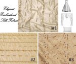 (image for) Elegant Embroidered Silk Fabrics by the yard