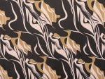 (image for) Black/Gold Stretch Fashion Print Fabric