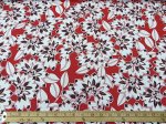 (image for) Red/White Cotton Floral Print