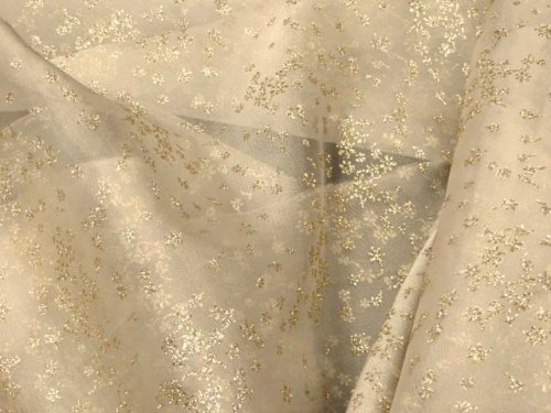 Antique Gold Tulle Shimmer Fabric