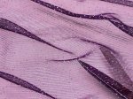 (image for) Purple Ruffled/Creased Mesh with Silver Glitter