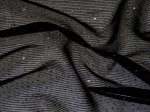 (image for) Black Ruffled/Creased Mesh with Black Glitter