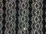 (image for) Black/White Lace Fabric with Iridescent sequins