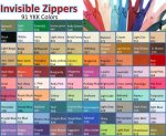 (image for) Invisible Zippers | Concealed Zippers 95 Colors