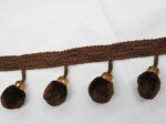 (image for) Brown Beaded Classic Ball Fringe Trim