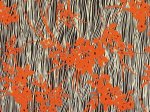 (image for) Orange Flowers Stretch Fabric