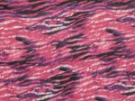 (image for) Rayon Challis Pink Zebra Print Fabric