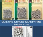 (image for) Curved Safety Pins | Curved Basting Pins | Binding Clips