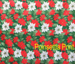 (image for) NEW Christmas Poinsettia Print | Holiday Print Cotton Fabric by the yard