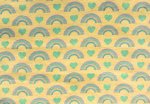 (image for) Yellow Rainbow Heart Cotton Flannel