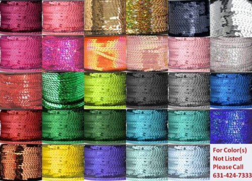 Sequin Ribbon Trimming Tape Border 10mm,Single Line Embellishment Neotrims