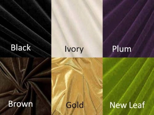 Stretch Velvet Fabric - Black / Yard Many Colors Available