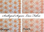 (image for) Scalloped Sequin Lace Fabric