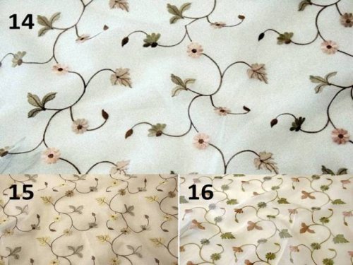 (image for) Embroidered Sheer Fabrics by the yard