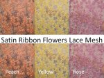 (image for) Satin Ribbon Flowers Lace Mesh