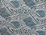 (image for) Grey/Turquoise Stretch Animal Print Fabric