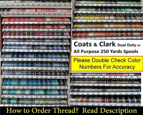 Neutral Colors - White, Black, Gray 250 yds Coats & Clark Dual Duty XP All  Purpose Polyester Thread 250yds, Size 50, Tex 30, Art. S910