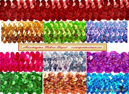 Five-Row Stretch Sequin Trim