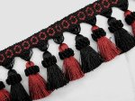 (image for) Black/Wine Tassel Fringe Trim