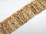 (image for) Light Gold/Light Brown Wood Beaded Tassel Fringe Trim