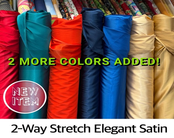 (image for) NEW 2-Way Stretch Elegant Satin | Stretchable Satin | Luxurious Satin by the yard