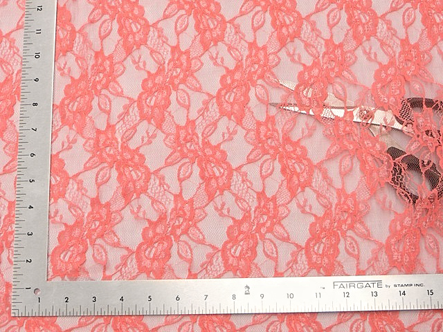 coral stretch lace fabric