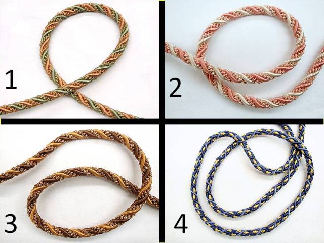 1/2 inch Twisted Cord Trims 1/2 inch Blue/Gold Twisted Cord Trim