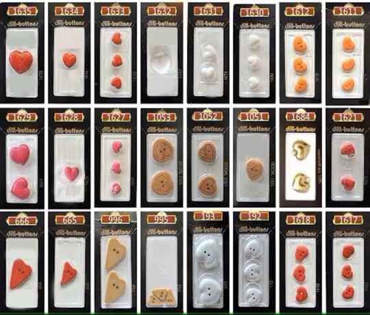 (image for) Dill Novelty Buttons | Dill Heart Buttons | Dill Craft Buttons