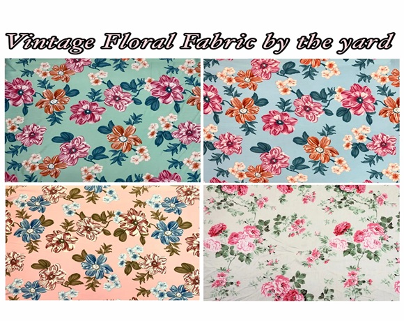 (image for) Vintage Floral Fabrics by the yard
