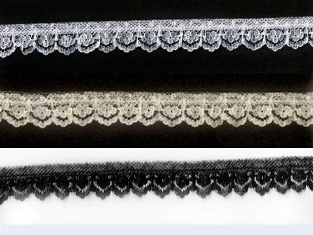 3/4-inch Wide Gathered Lace with Scalloped Edge 3/4-inch Black  Gathered/Ruffled Lace with Scalloped Edge, Huntington Fabric Depot  [RFL2692] : Buy Cheap & Discount Fashion Fabric Online