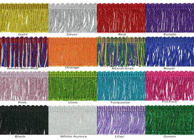 white-sold by yards chainette fringe trim 24 inches