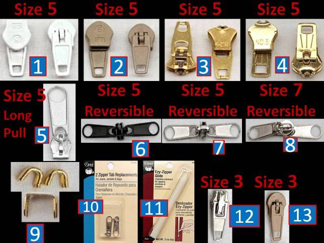 7 Coil Style Zipper Repair Kit