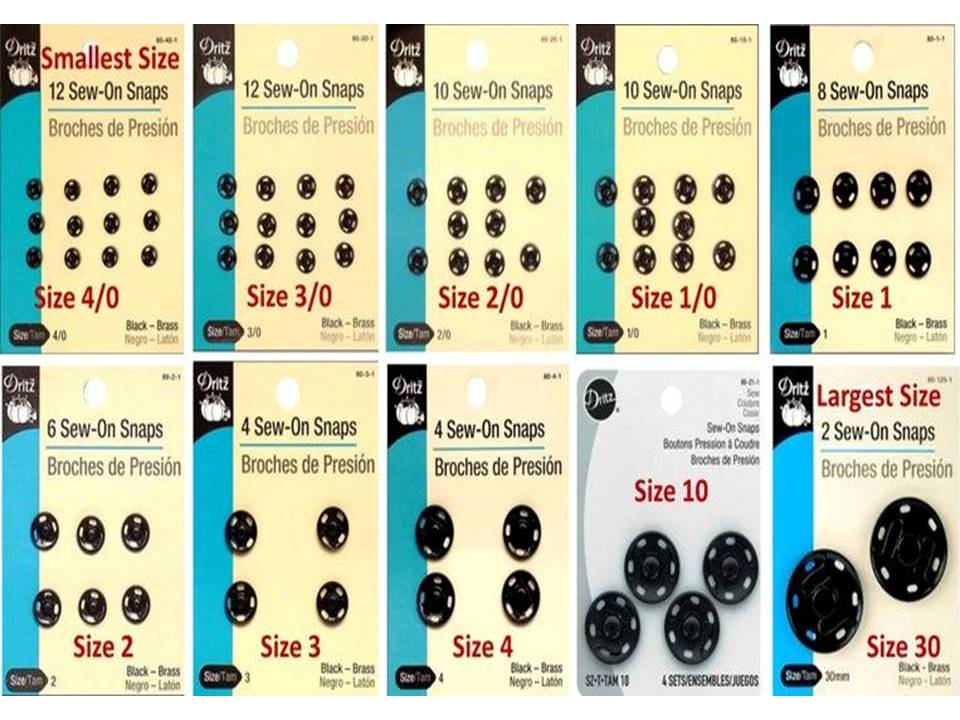 Dritz Sewon Black Snaps Buy Cheap & Discount Fashion Fabric Online