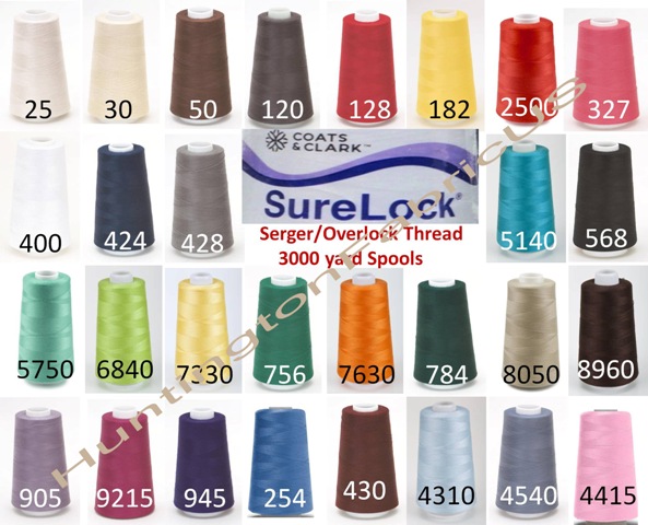 Coats and Clark Serger Thread, Overlock Thread SureLock Cone Thread  [SureLock Cone Thread] - $3.99 : Buy Cheap & Discount Fashion Fabric Online