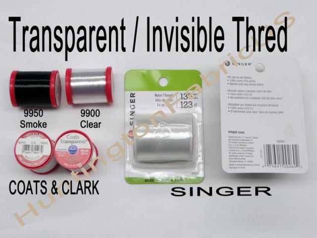 Coats: Thread & Zippers S995-9900 Transparent Polyester Thread, 400 Yard,  Clear