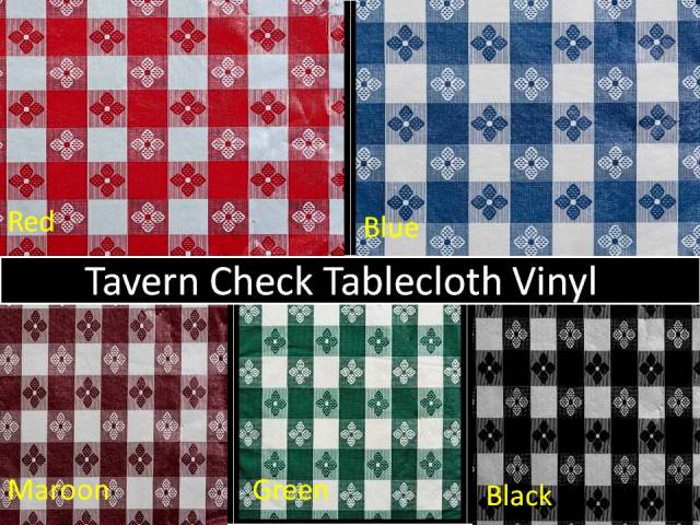 Newbridge American Tavern Check Indoor Outdoor Print Fabric Tablecloth 