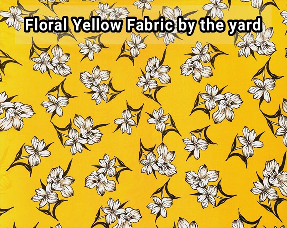 (image for) Sunshine Floral Stretch Fabric by the yard